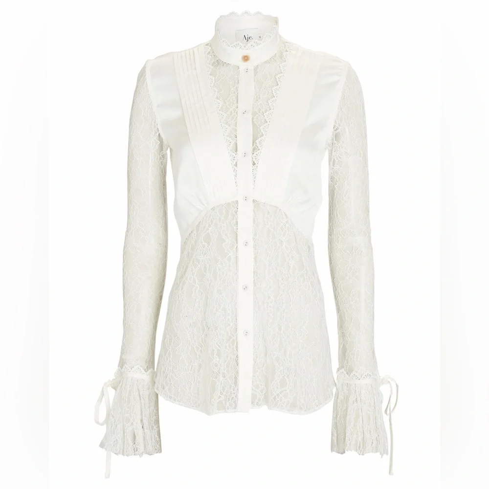 Aje lace blouse Size 4 Like New - Picture 9 of 10